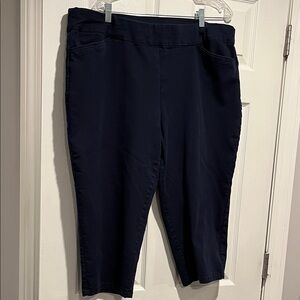 croft & barrow Navy Stretch Capri with Logo